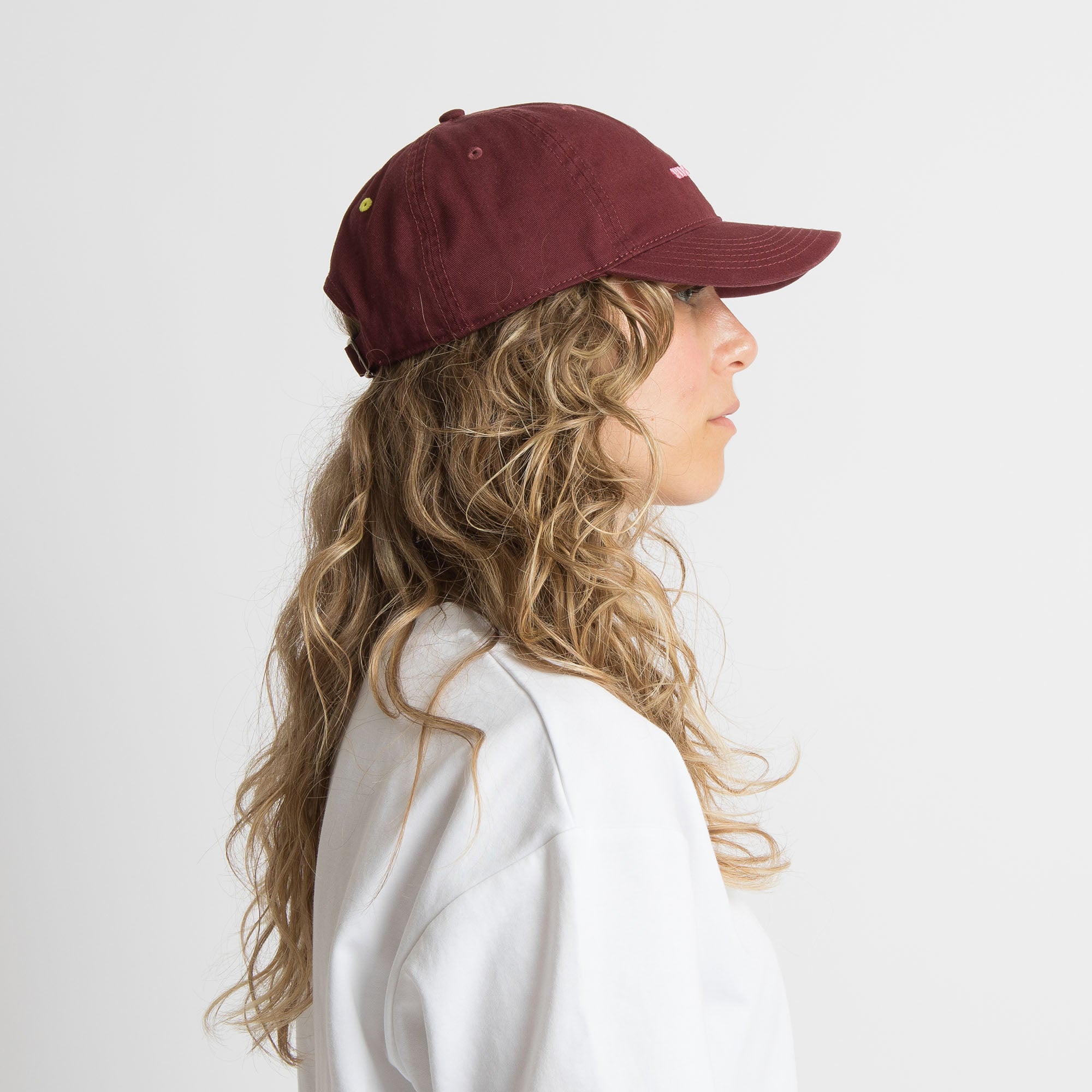 Cap solid wine red/soft pink - VIVI MARI
