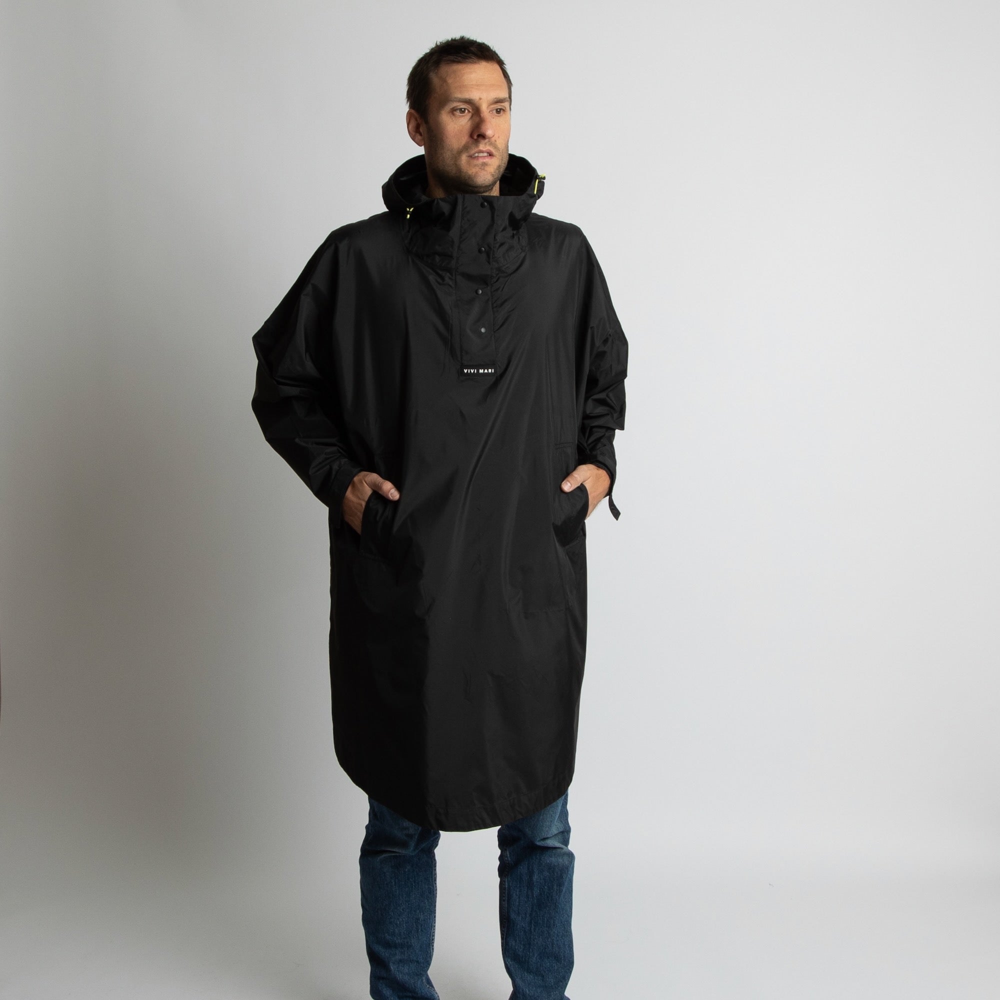 Raincoat solid black - VIVI MARI
