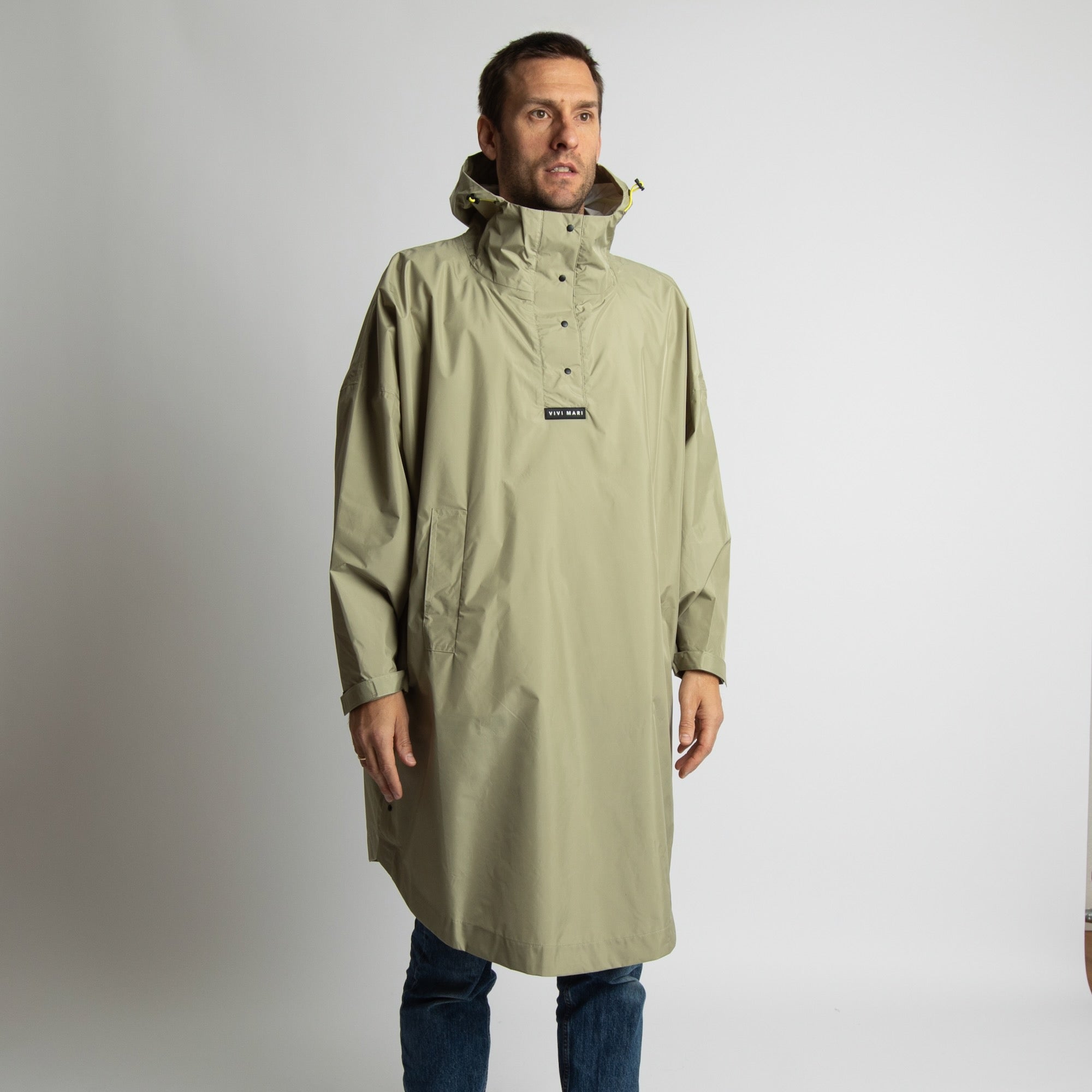Raincoat solid pale olive - VIVI MARI