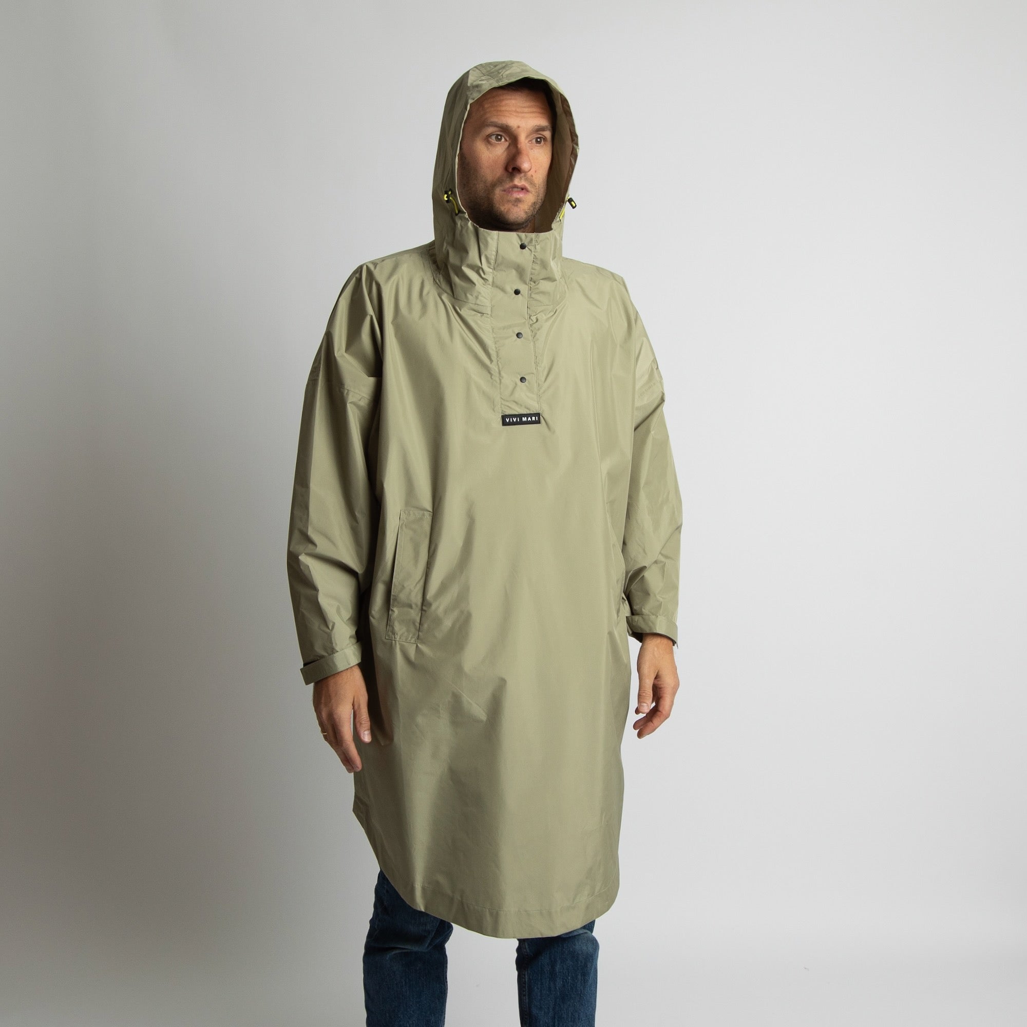 Raincoat solid pale olive - VIVI MARI