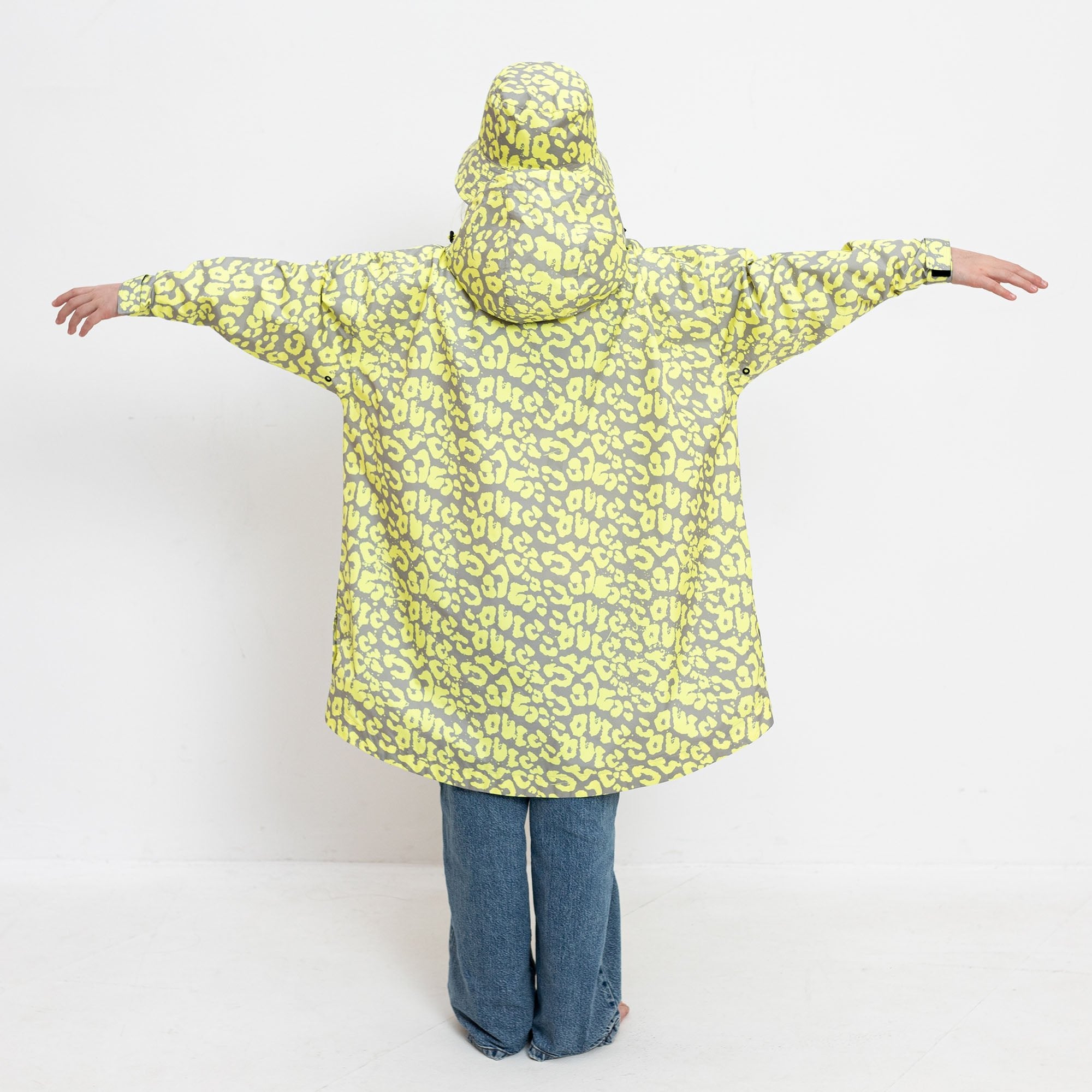 Kids Raincoat leo splashes yellow/grey - VIVI MARI