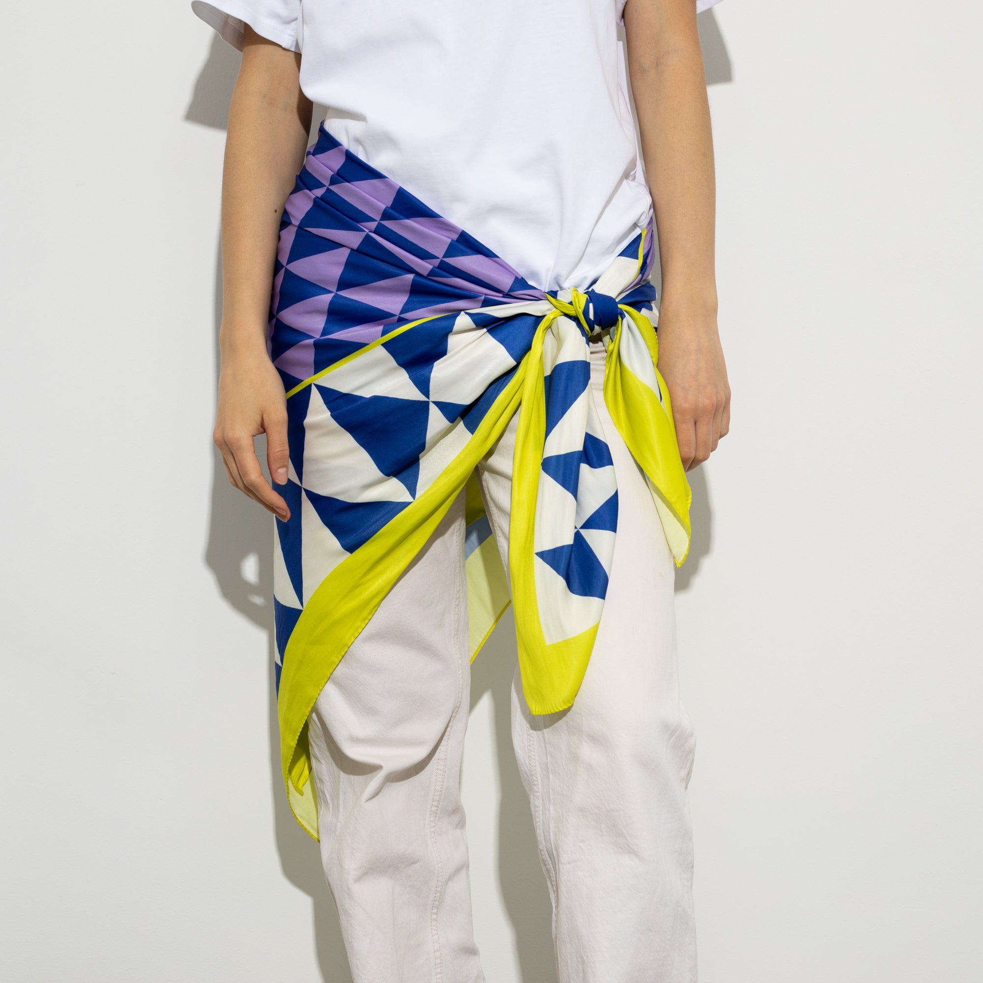 Scarf triangles - navy/lavender - VIVI MARI