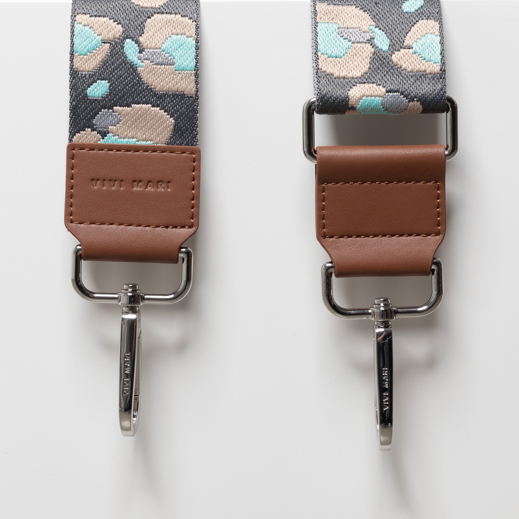strap abstract leopard taupe/mint - tan - VIVI MARI