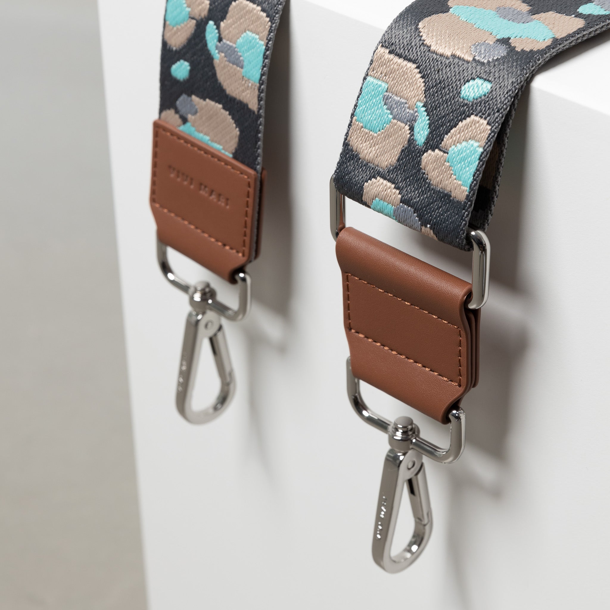 strap abstract leopard taupe/mint - tan - VIVI MARI