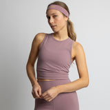 Activewear Top cropped ash plum