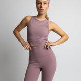 Activewear Top cropped ash plum
