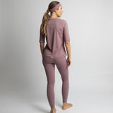 Activewear Half Sleeve T-Shirt ash plum
