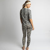 Activewear Leggings leo splashes black/sand