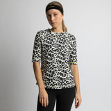 Activewear Half Sleeve T-Shirt leo splashes black/sand