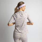 Activewear Half Sleeve T-Shirt leo splashes lavender/grey