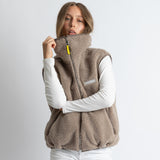 Reversible Bomber Vest - dark mushroom/mushroom