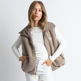 Reversible Bomber Vest - dark mushroom/mushroom