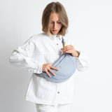 Padded Hip Bag medium - ash blue