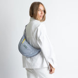 Padded Hip Bag medium - ash blue