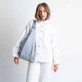 Padded Hip Bag oversized - ash blue