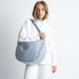 Padded Hip Bag oversized - ash blue