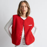 Teddy Fleece Vest - true red
