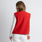 Teddy Fleece Vest - true red