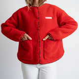 Teddy Fleece Jacket - true red