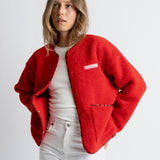 Teddy Fleece Jacket - true red