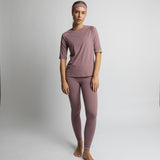 Activewear Half Sleeve T-Shirt ash plum - VIVI MARI