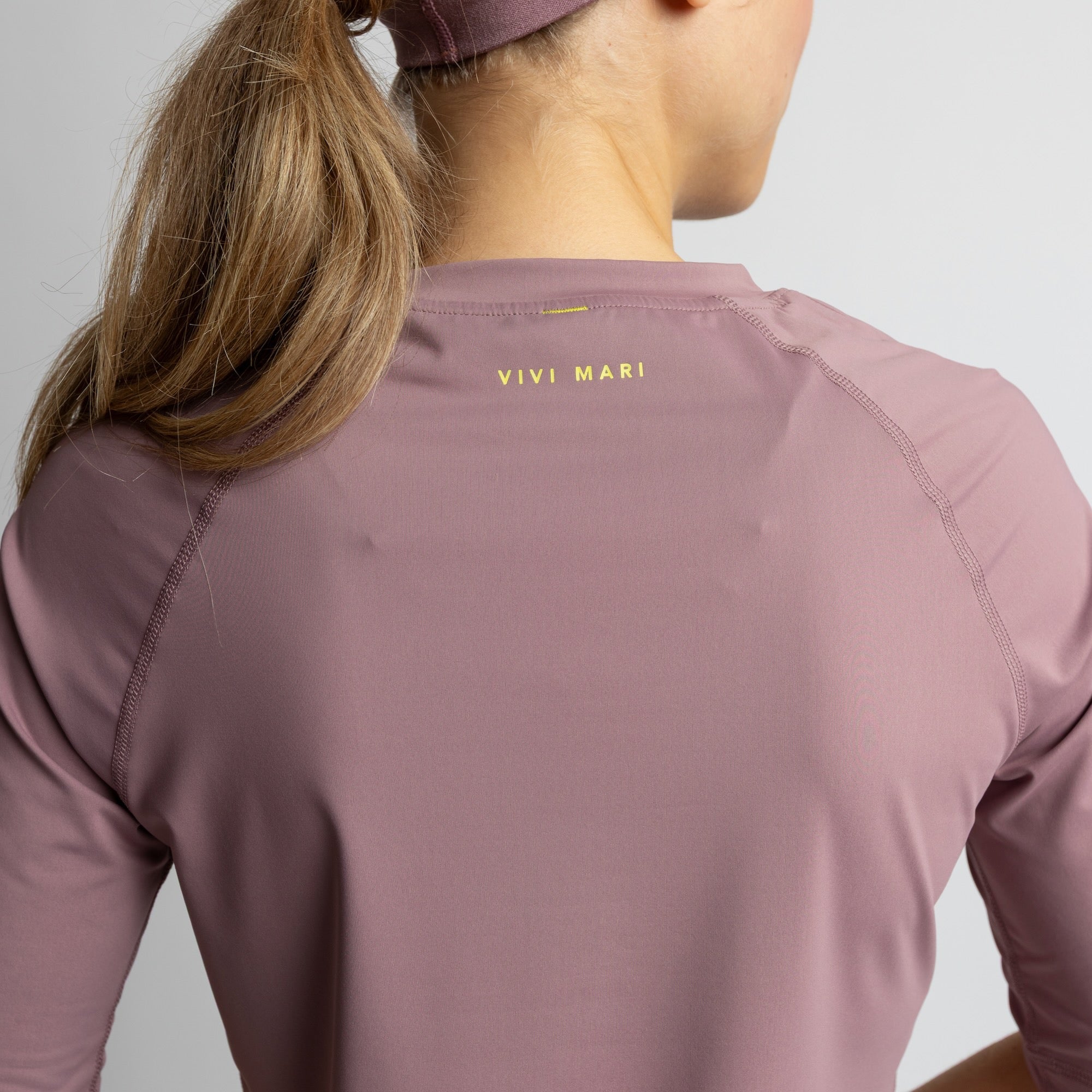 Activewear Half Sleeve T-Shirt ash plum - VIVI MARI