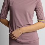 Activewear Half Sleeve T-Shirt ash plum - VIVI MARI