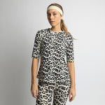 Activewear Half Sleeve T-Shirt leo splashes black/sand - VIVI MARI