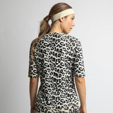 Activewear Half Sleeve T-Shirt leo splashes black/sand - VIVI MARI