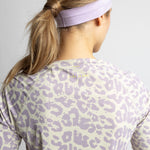Activewear Half Sleeve T-Shirt leo splashes lavender/grey - VIVI MARI