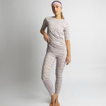 Activewear Half Sleeve T-Shirt leo splashes lavender/grey - VIVI MARI