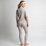 Activewear Half Sleeve T-Shirt leo splashes lavender/grey - VIVI MARI
