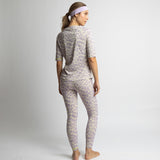 Activewear Half Sleeve T-Shirt leo splashes lavender/grey - VIVI MARI