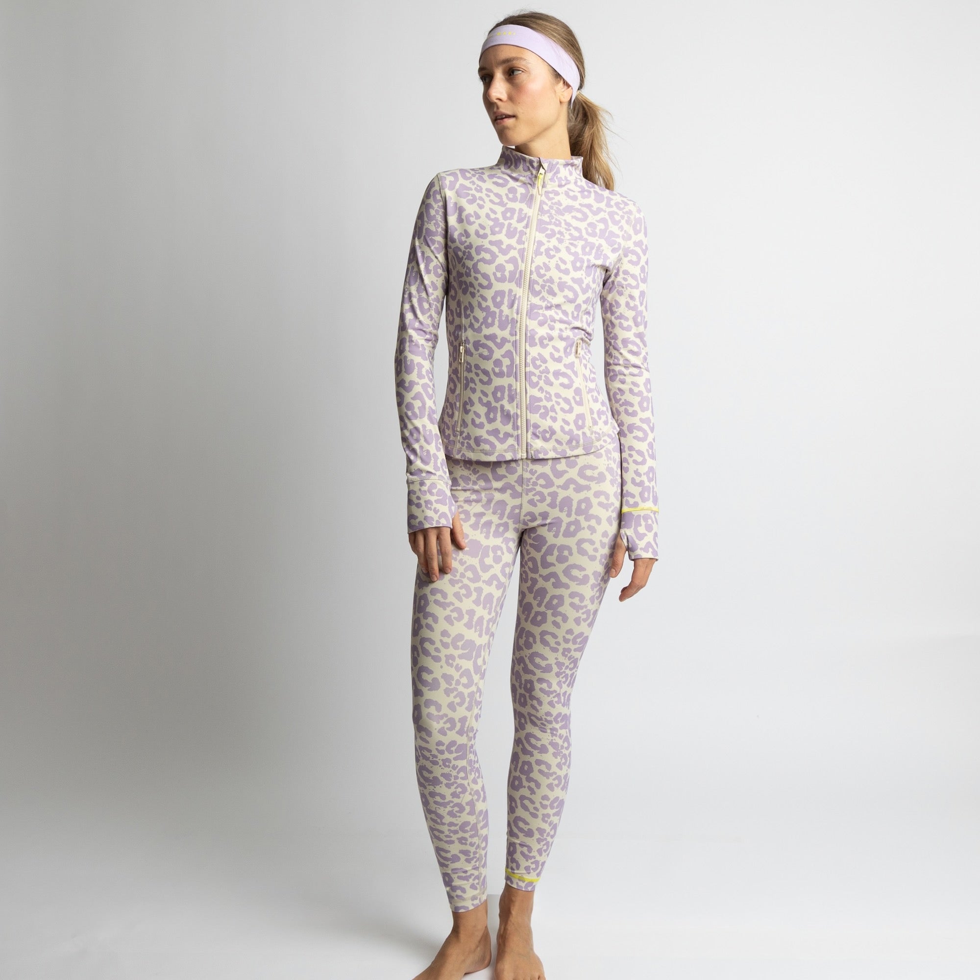 Activewear Jacket leo splashes lavender/grey - VIVI MARI
