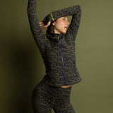 Activewear Jacket leo splashes navy/olive - VIVI MARI