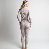 Activewear Leggings leo splashes lavender/grey - VIVI MARI