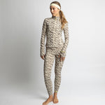 Activewear Leggings leo splashes mushroom/sand - VIVI MARI