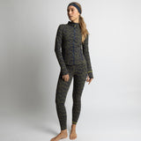 Activewear Leggings leo splashes navy/olive - VIVI MARI