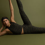 Activewear Leggings leo splashes navy/olive - VIVI MARI