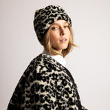 Beanie Teddy - leo splashes black/sand - VIVI MARI