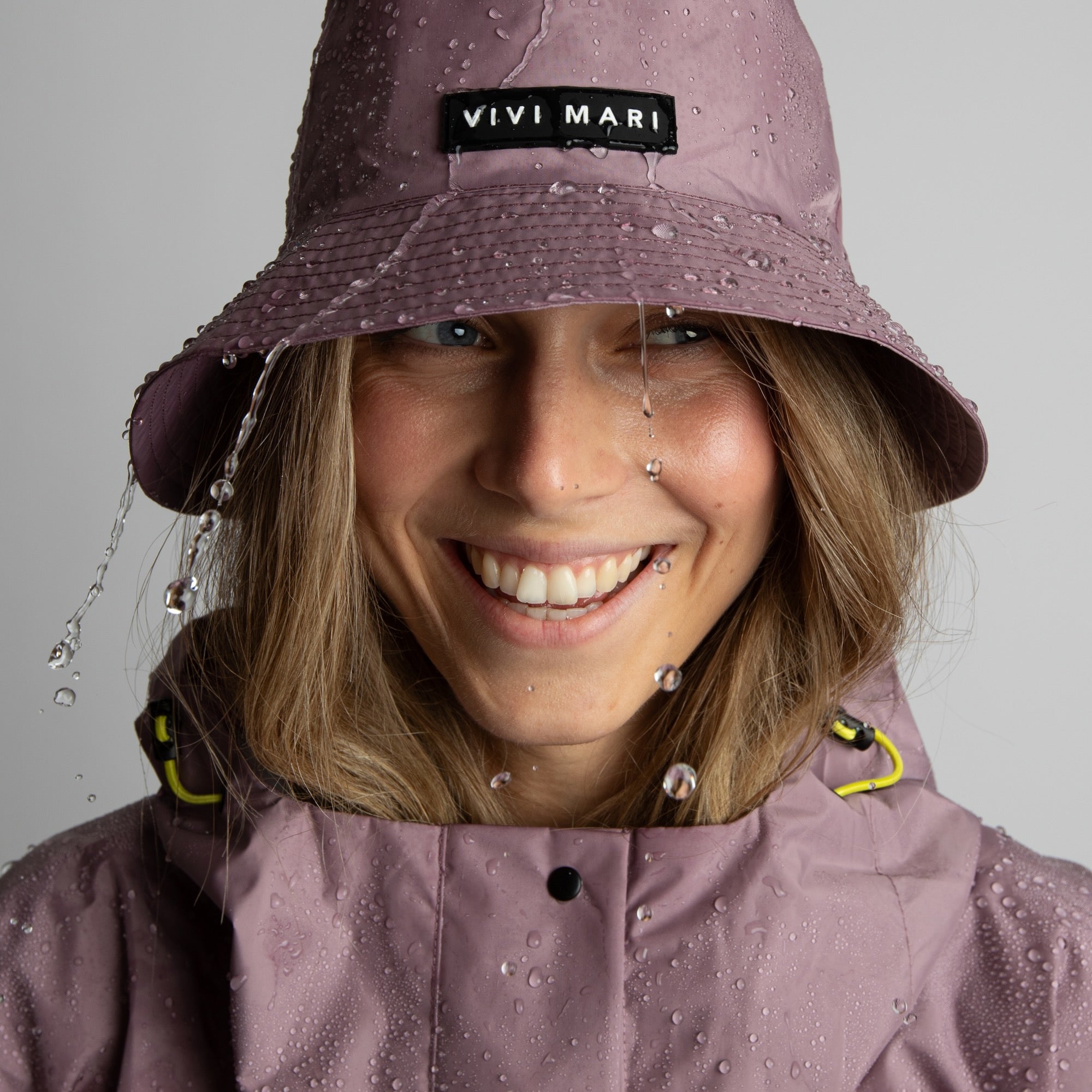 Bucket Hat solid ash plum - VIVI MARI