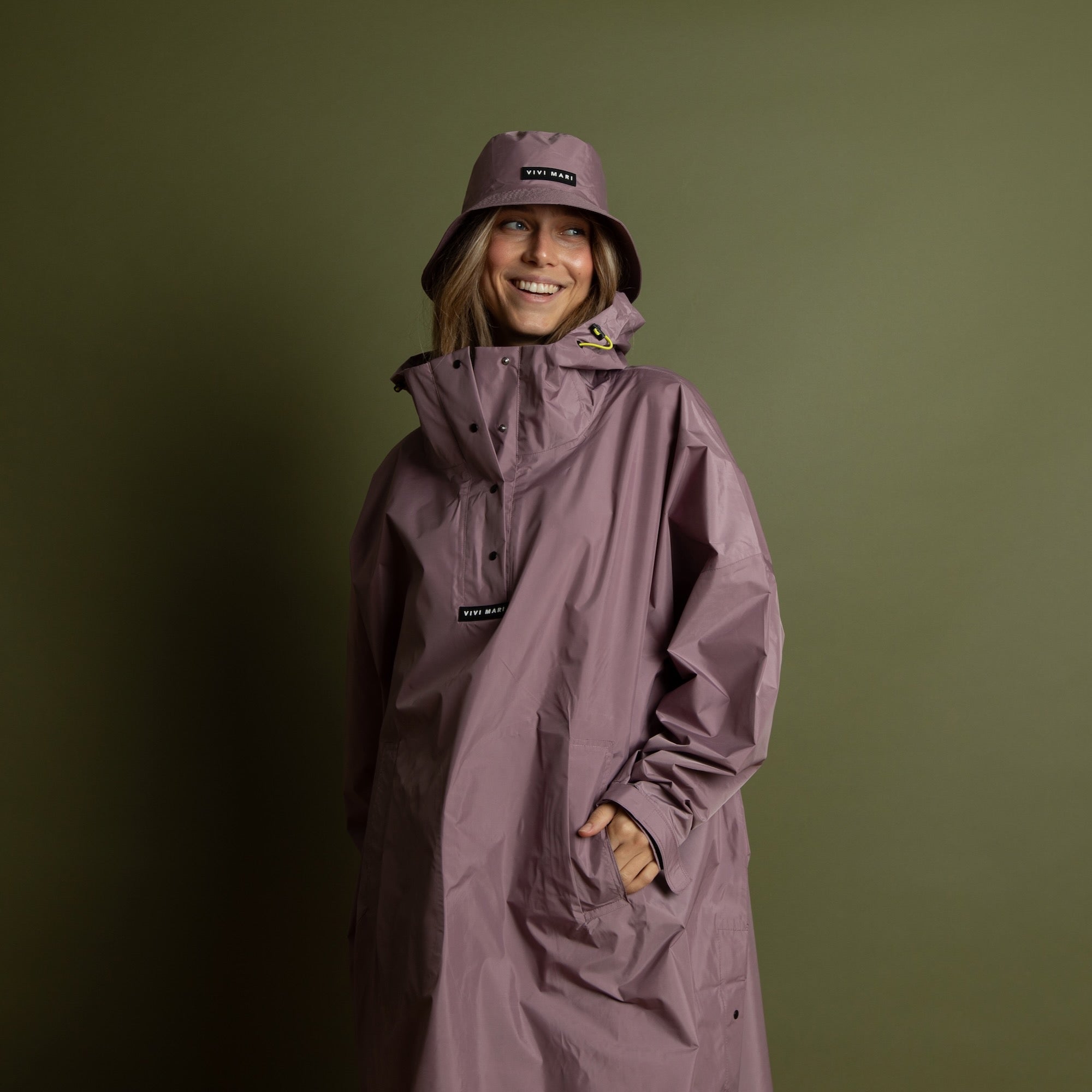 Bucket Hat solid ash plum - VIVI MARI