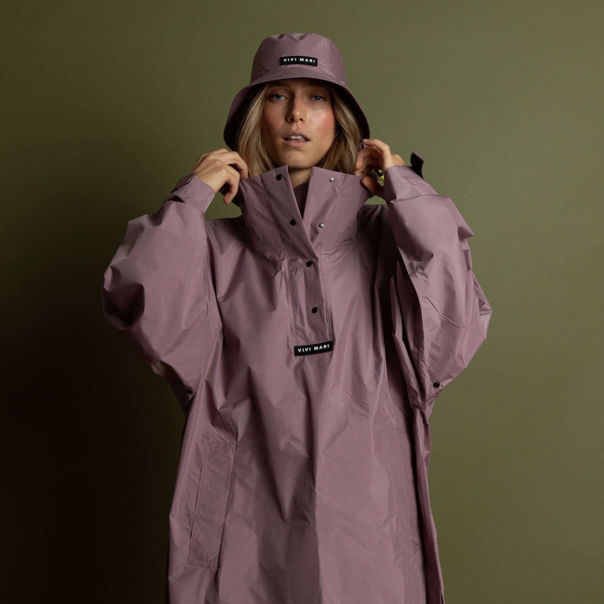 Bucket Hat solid ash plum - VIVI MARI
