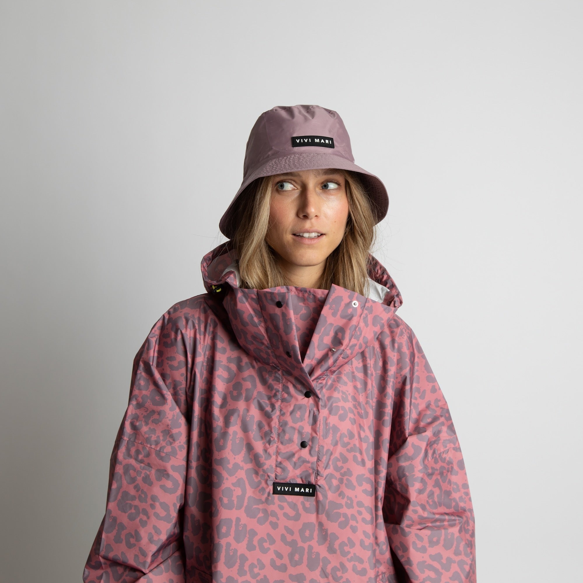 Bucket Hat solid ash plum - VIVI MARI