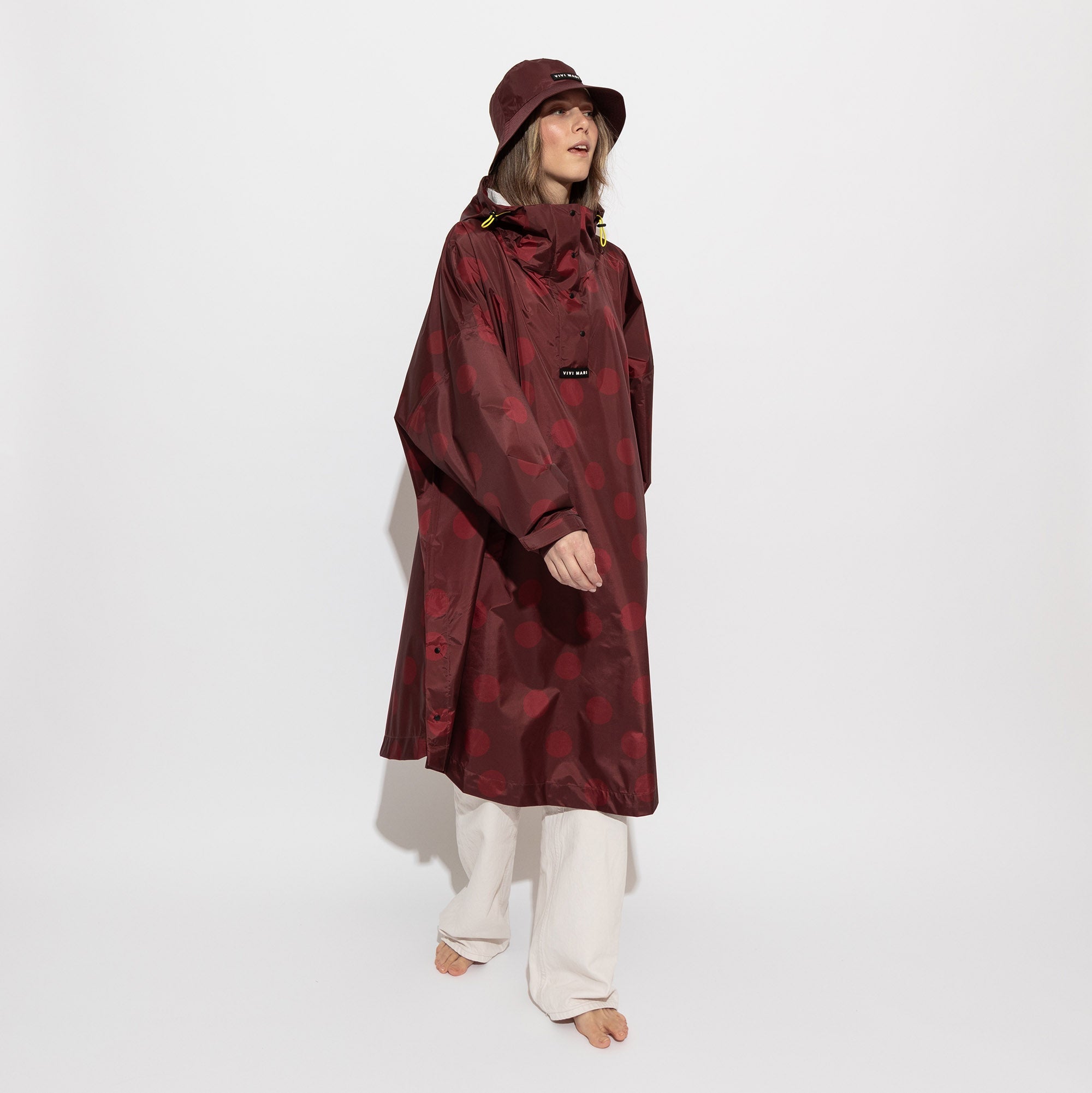 Bucket Hat solid wine red - VIVI MARI