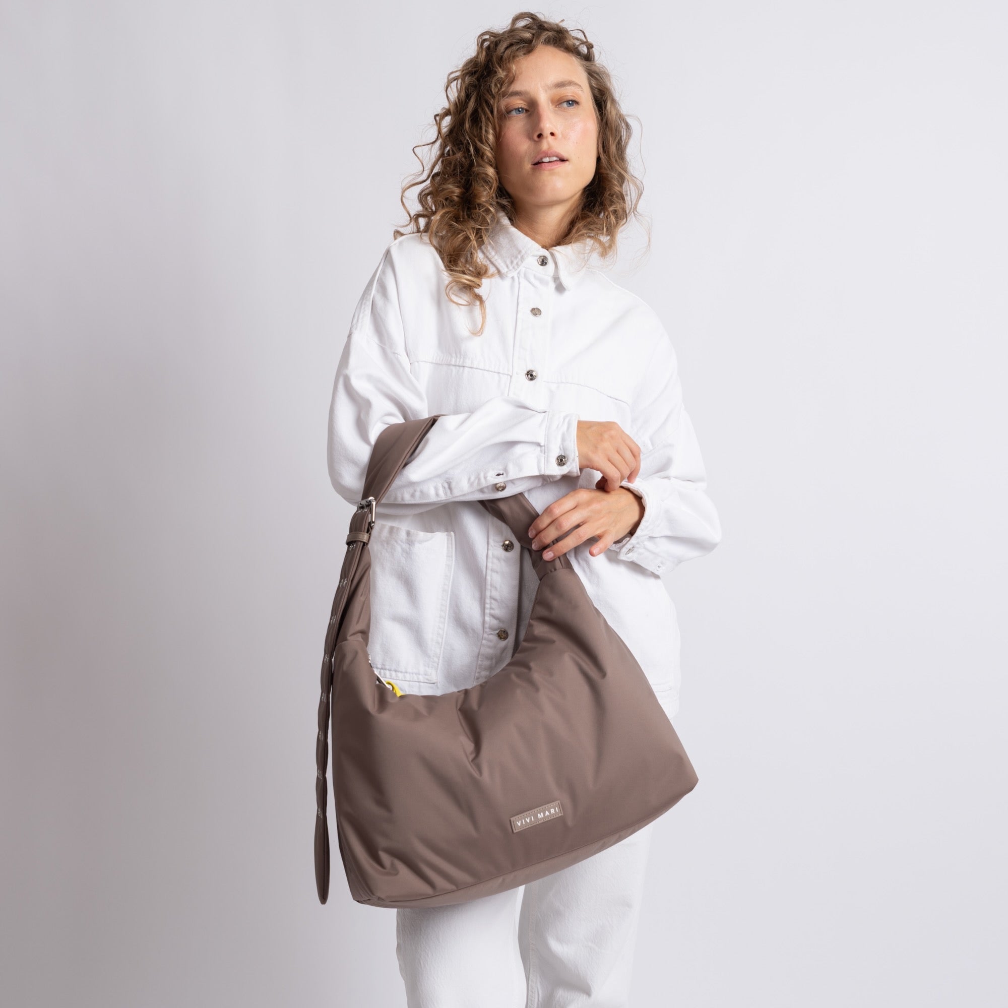 Buckle Bag medium - dark mushroom - VIVI MARI