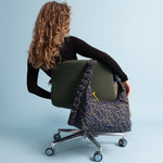 Buckle Bag medium - leo splashes navy/olive - VIVI MARI