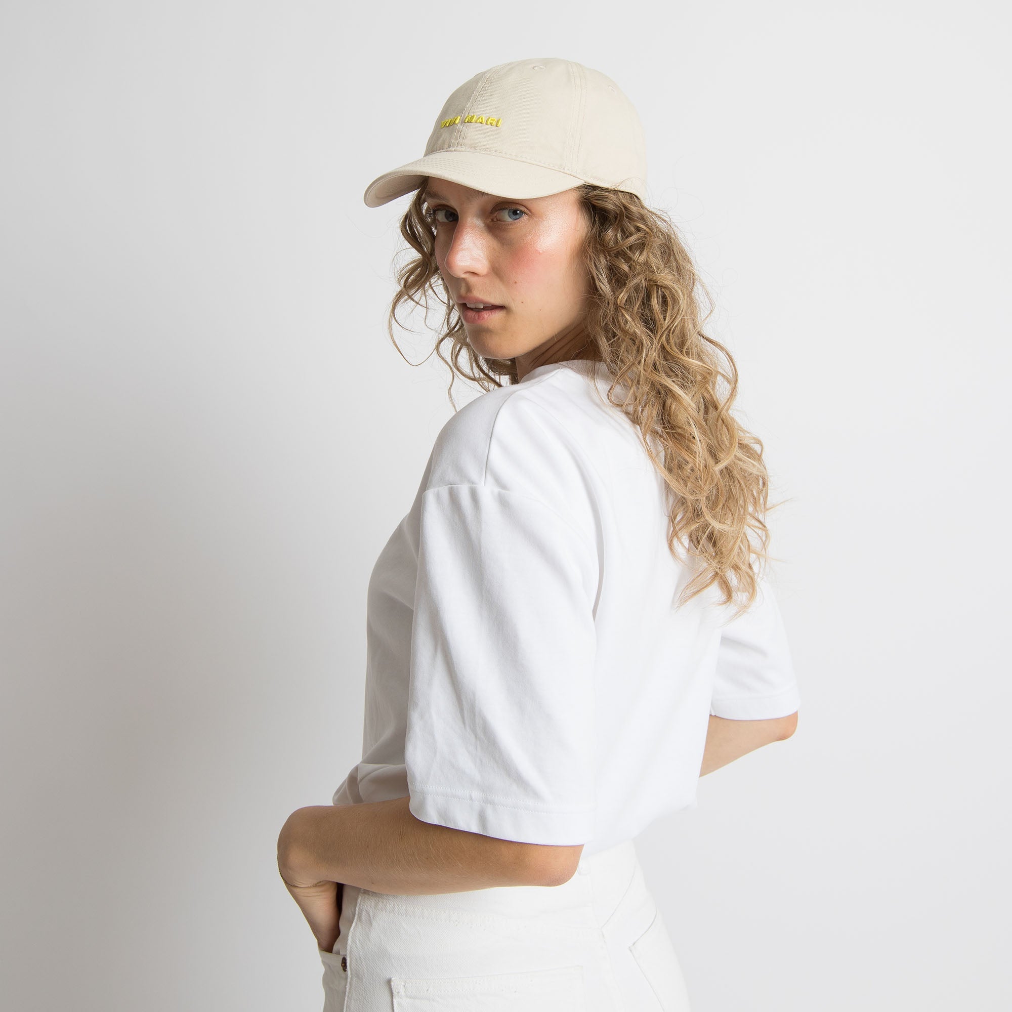 Cap solid sand/yellow - VIVI MARI