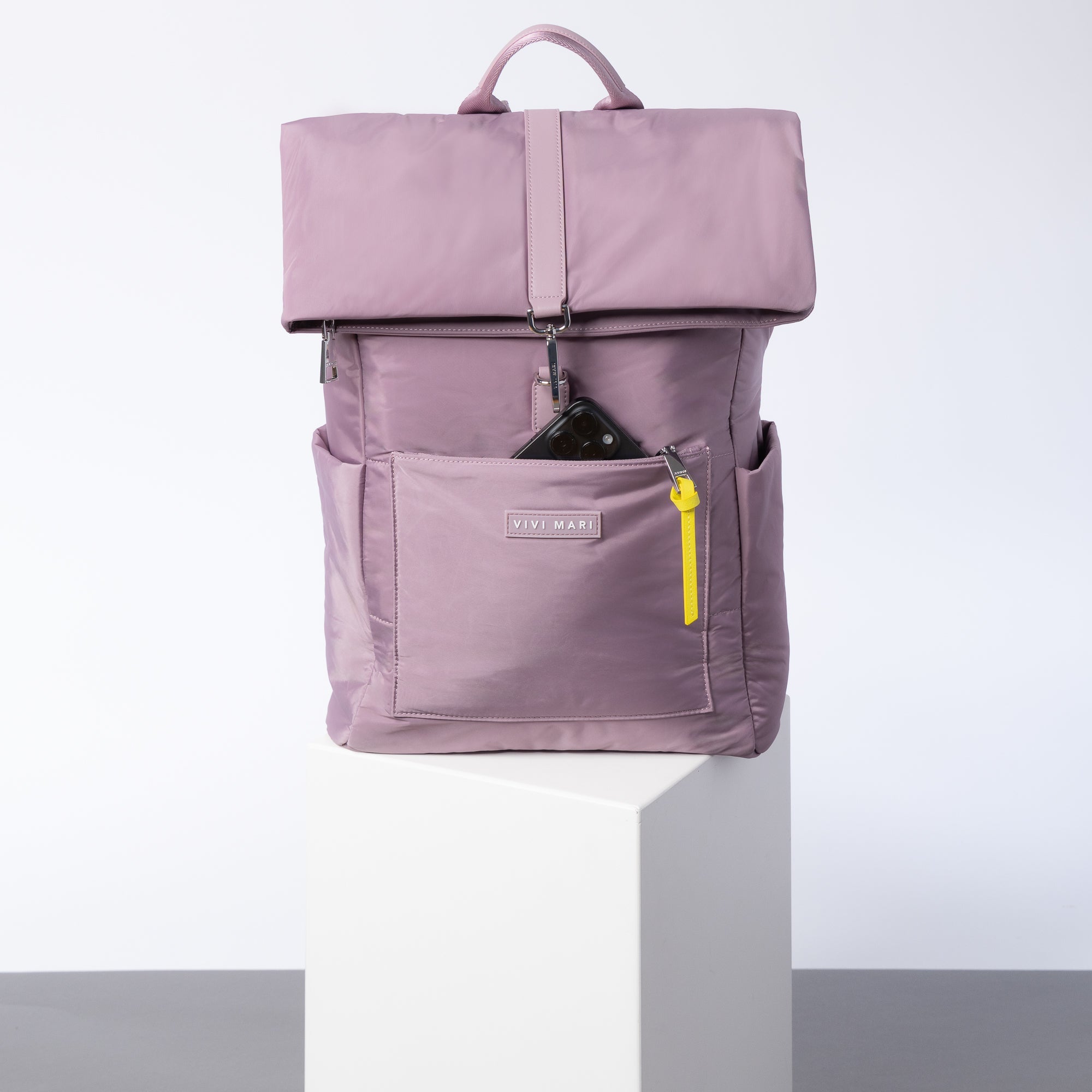 Padded Backpack medium - ash plum - VIVI MARI