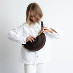 Padded Hip Bag medium - chocolate - VIVI MARI